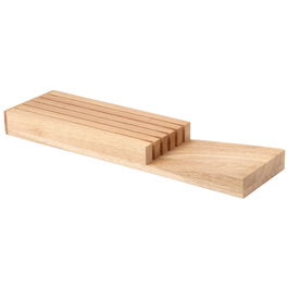 Continenta Bloque Cajón Para 5 Cuchillos Madera Árbol Goma 39x11x3.5 Cm (6 Unidades)
